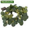 6.56ft 96 LED Eucalyptus Garland Lights Wedding Christmas Tree Decor Lights for Home Party