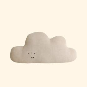 New Creative Cute Embroidered Soothing Pillow Baby Backrest (Option: Clouds-Medium)