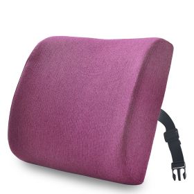 Office Waist Cushion Waist Support For A Long Time Pillow (Option: Purple-33x32x10cm)