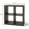 4-Cube Storage Organizer, Solid Black