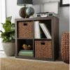 4-Cube Storage Organizer, Solid Black