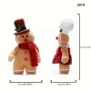 1pc, Christmas Gingerbread Man Plush Toy, Very Suitable For Home Decoration, Shopping Malls, Hotels, Sofas, Desktops And Other Decorations, Christmas