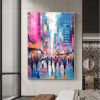 Hand Painted Oil Painting Abstract Cityscape Oil Painting on Canvas Original Urban Scenery Painting Modern Building Art Living room Wall Decor Custom