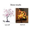 Best-selling Detachable Plastic Base USB Switch LED Simulation Rose Tree Lamp Home Decoration Night Light