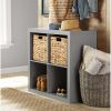 4-Cube Storage Organizer, Solid Black