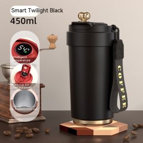 Smart Insulation Cup Good-looking (Option: Twilight Black Temperature-450ML Customizable)