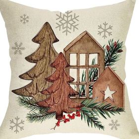 Winter Series Throw Pillow Cover Linen (Option: W02277-45x45cm)