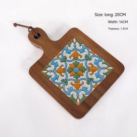 Vintage Solid Wood Tile Handle Potholder (Option: Retro Color A)