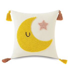 Loop Pillow Cover Tufted Ins Wind Hotel Homestay (Option: Moon Without Core-45x45cm)