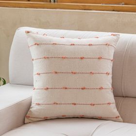 Home Fashion Simple Cotton Blype Sofa And Bed Cushions Pillow Cover (Option: Rose Pink-40 X40cm Pillowcase Only)