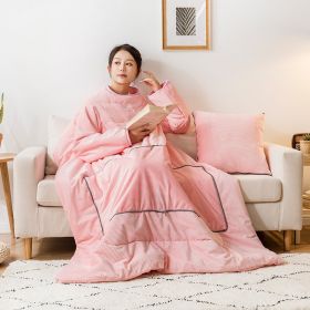 Magic Velvet Lazy Was Autumn And Winter Thickening Thermal Quilt (Option: Light Pink-50x50cm)